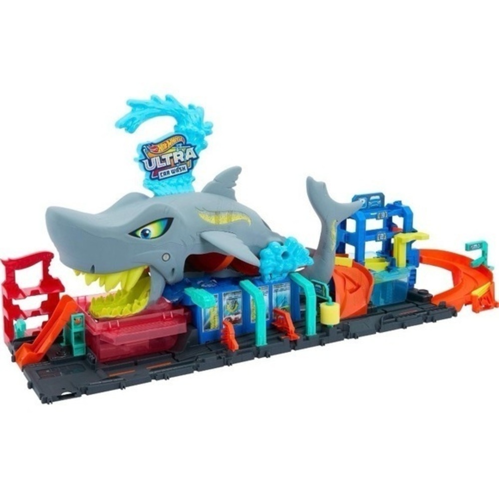 NIB. MATTEL Hot Wheels Ultra Shark Car Wash